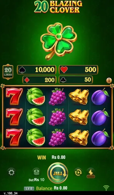 20 Blazing Clover interface