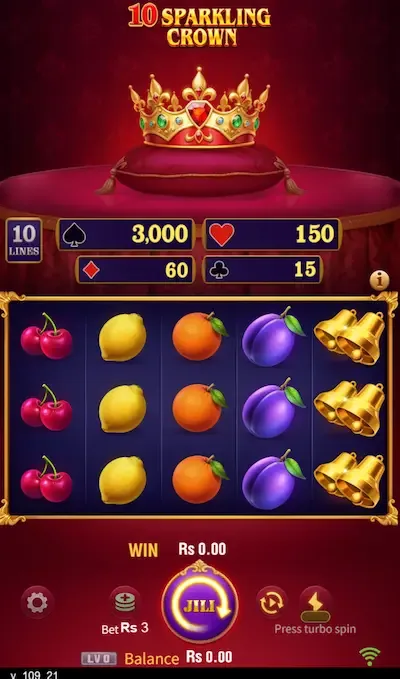 10 Sparkling Crown interface