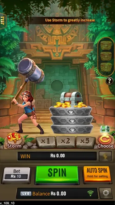 Secret Treasure interface