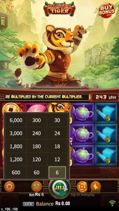 Master Tiger bets