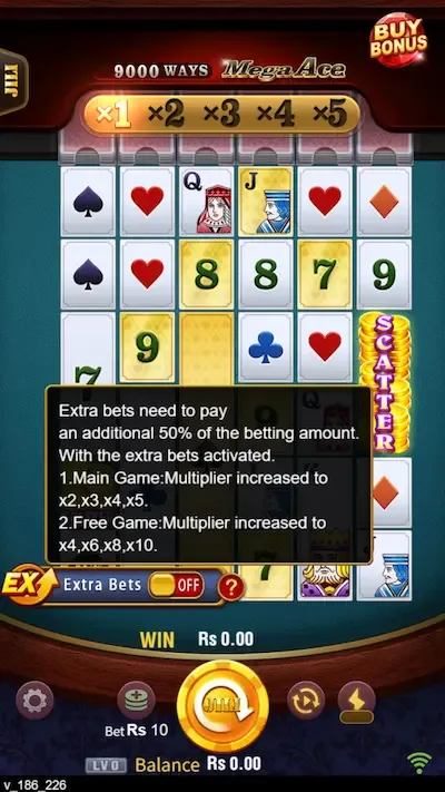 Mega Ace extra bets