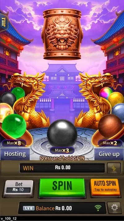 Dragon Treasure interface