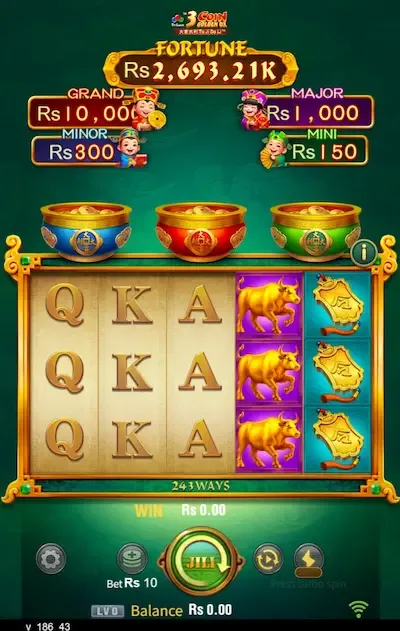 3 Coin Golden OX interface