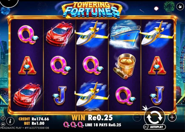 Towering Fortunes interface