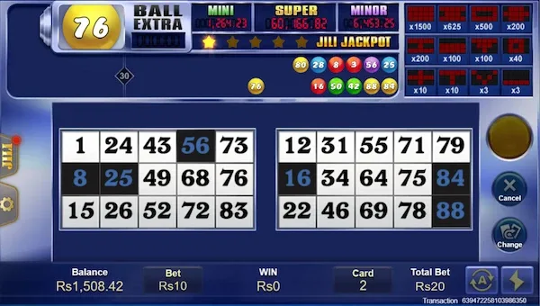 Jackpot Bingo win
