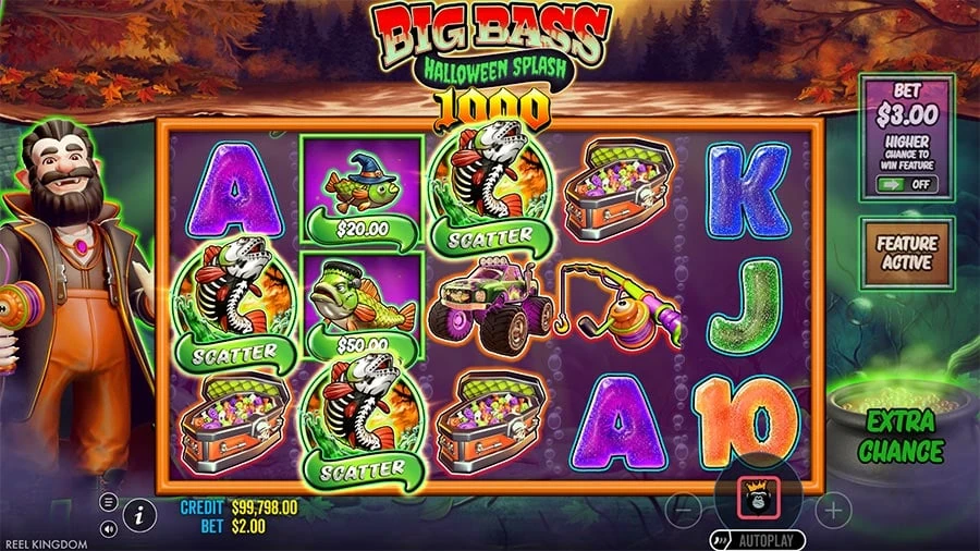 Big Bass Splash Halloween 1000 feature screen 1