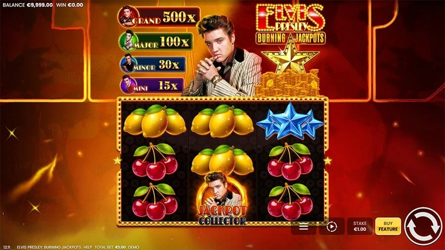 Elvis Presley: Burning Jackpots base game