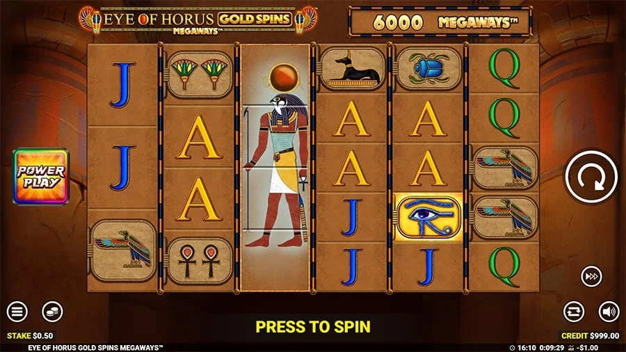 Eye of Horus Gold Spins Megaways base game