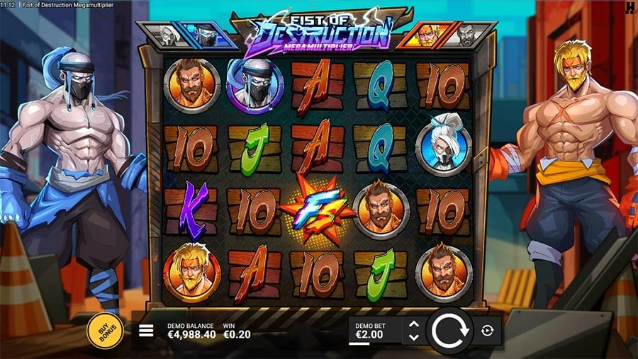 Fist of Destruction Megamultiplier feature screen 1