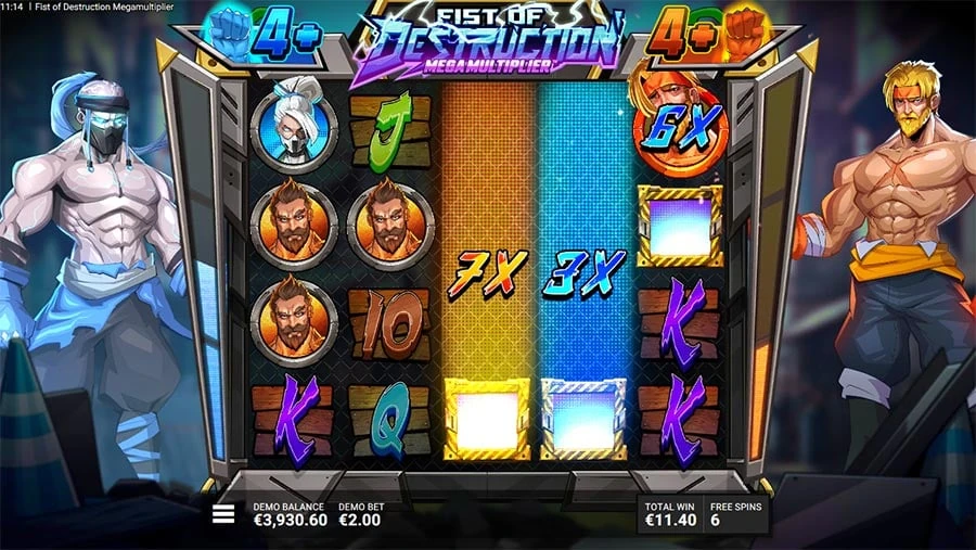 Fist of Destruction Megamultiplier feature screen 2