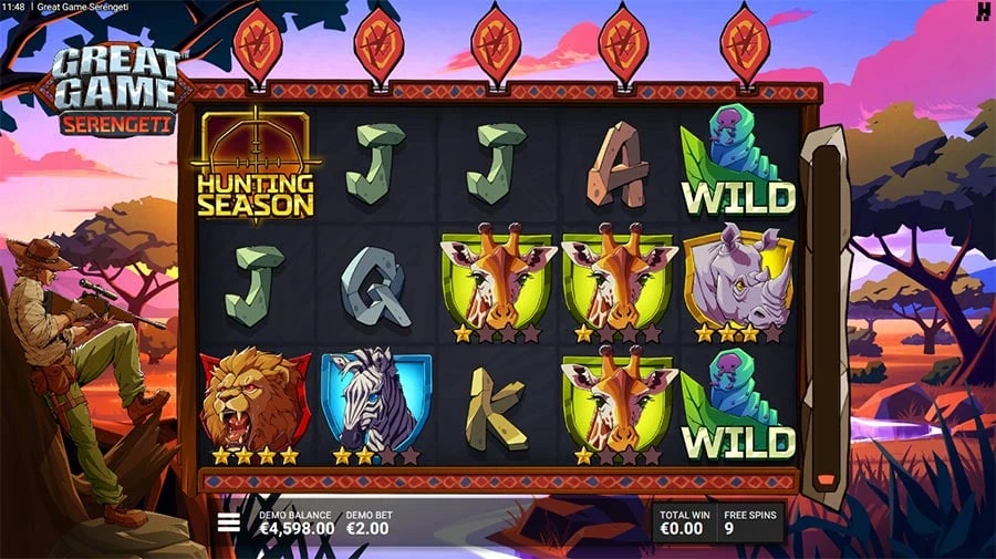 Great Game Serengeti feature screen 1