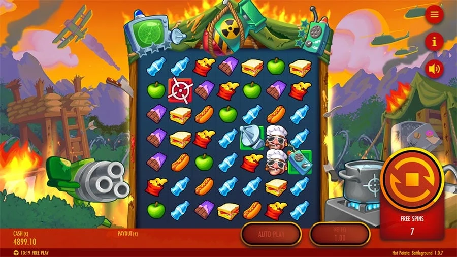 Hot Potato Battleground feature screen 1
