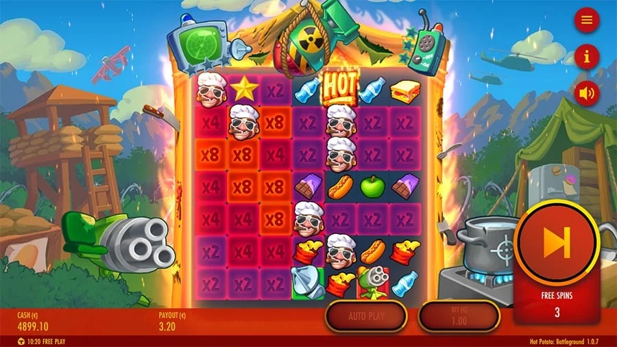 Hot Potato Battleground feature screen 2