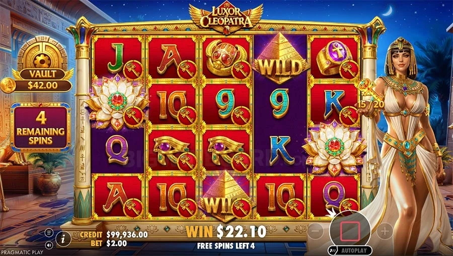 Luxor of Cleopatra feature screen 2