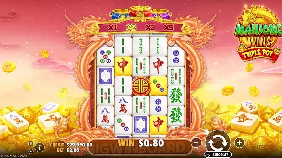 Mahjong Wins Triple Pot feature screen 2