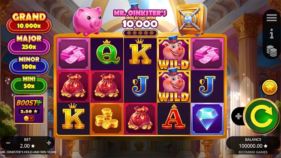 Mr. Oinkster’s Hold & Win 10,000 base game