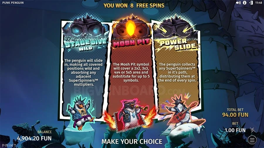 Punk Penguin feature screen 1