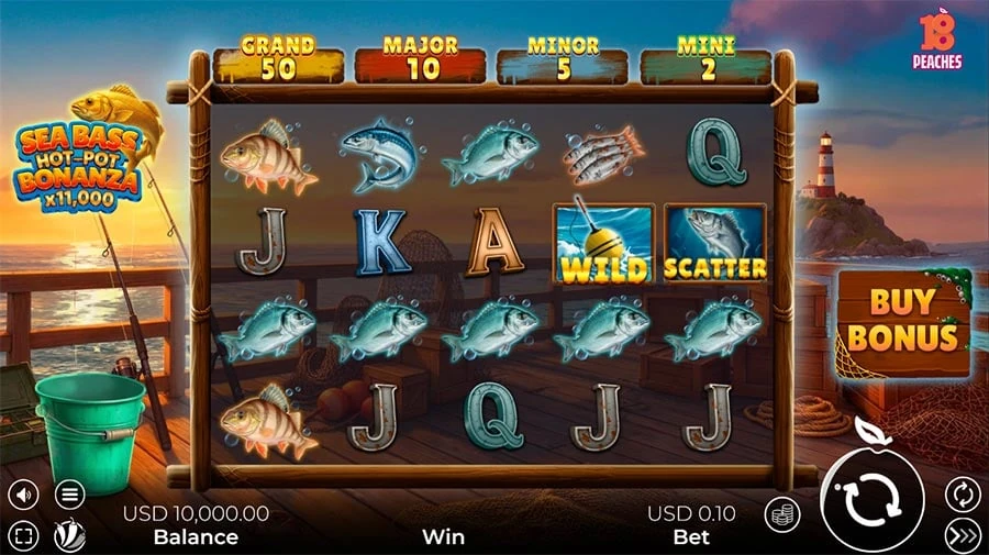 Sea Bass Hot-Pot Bonanza x11,000 base game