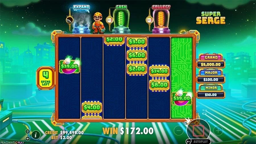 Super Serge feature screen 1