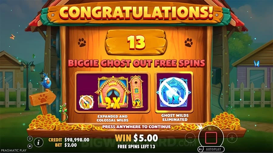The Big Dog House feature screen 1