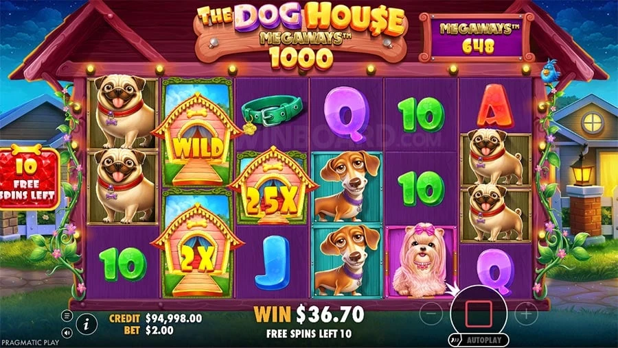 The Dog House Megaways 1000 feature screen 1