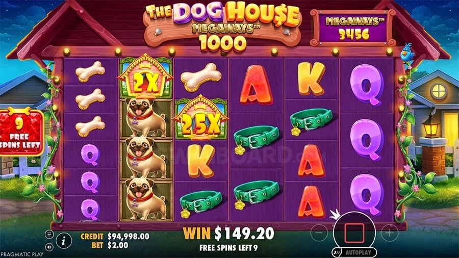 The Dog House Megaways 1000 feature screen 2