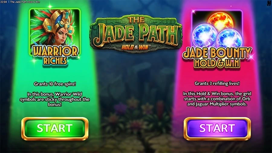 The Jade Path Hold & Win feature screen 1