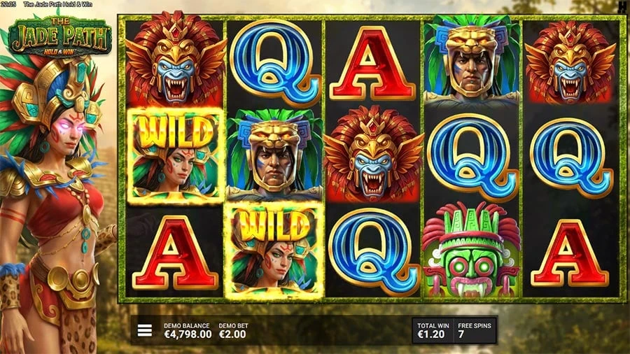 The Jade Path Hold & Win feature screen 2