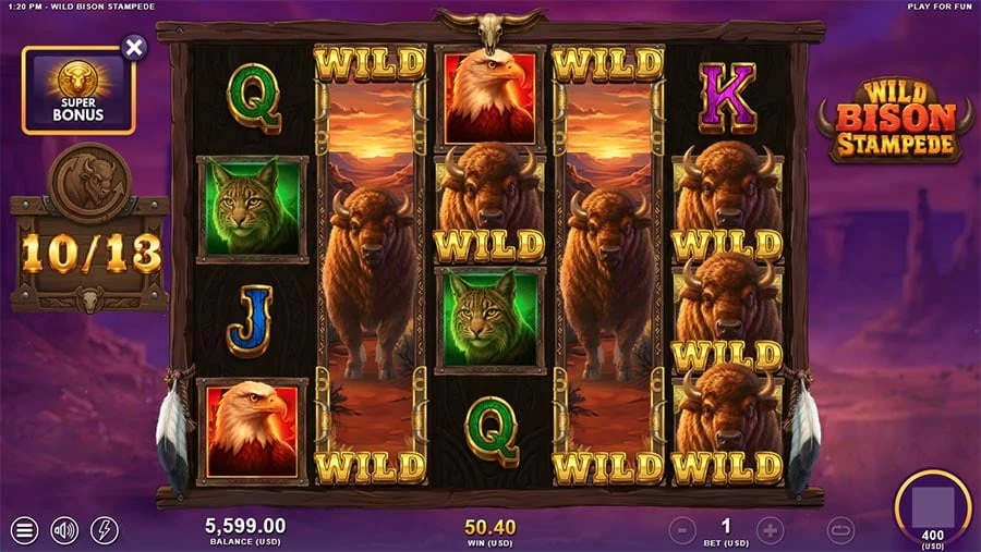 Wild Bison Stampede feature screen 2