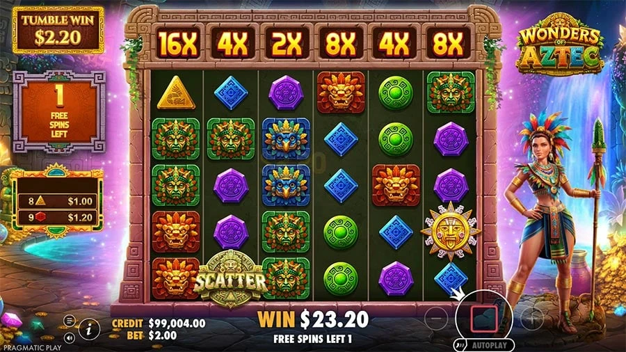Wonders of Aztec feature screen 2