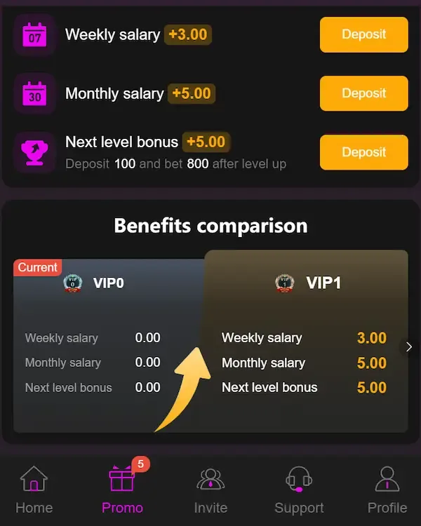 vip benefits