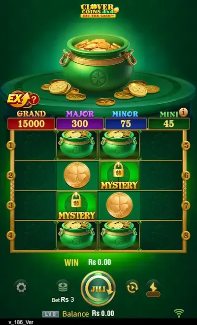 Clover Coins 4x4 interface