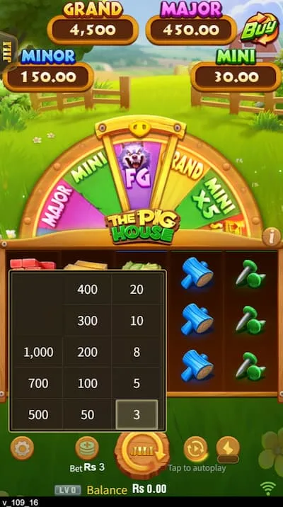 The Pig House bets board