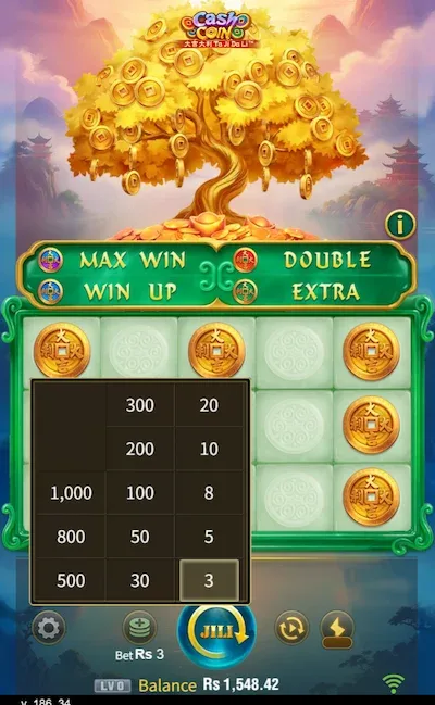 Cash Coin bet slip