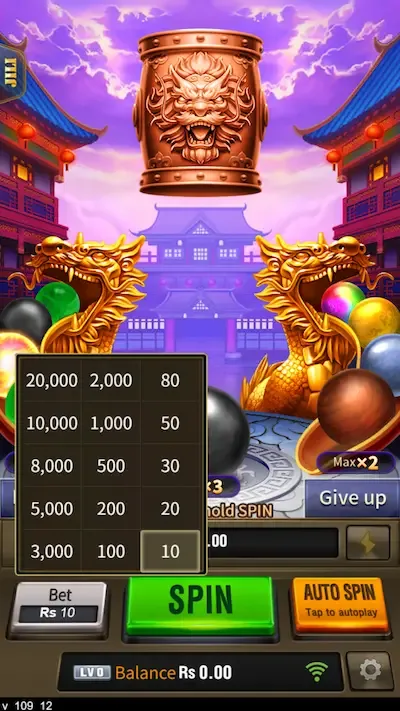 Dragon Treasure bets board