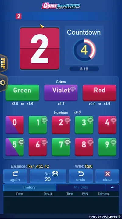 Color Prediction interface
