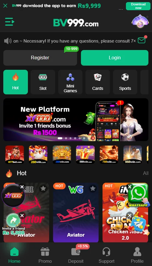 BV999 Game app screenshot