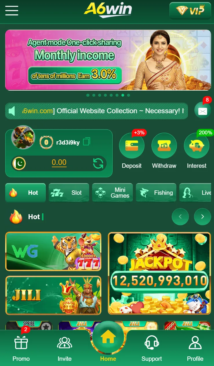 A6WIN game app screenshot