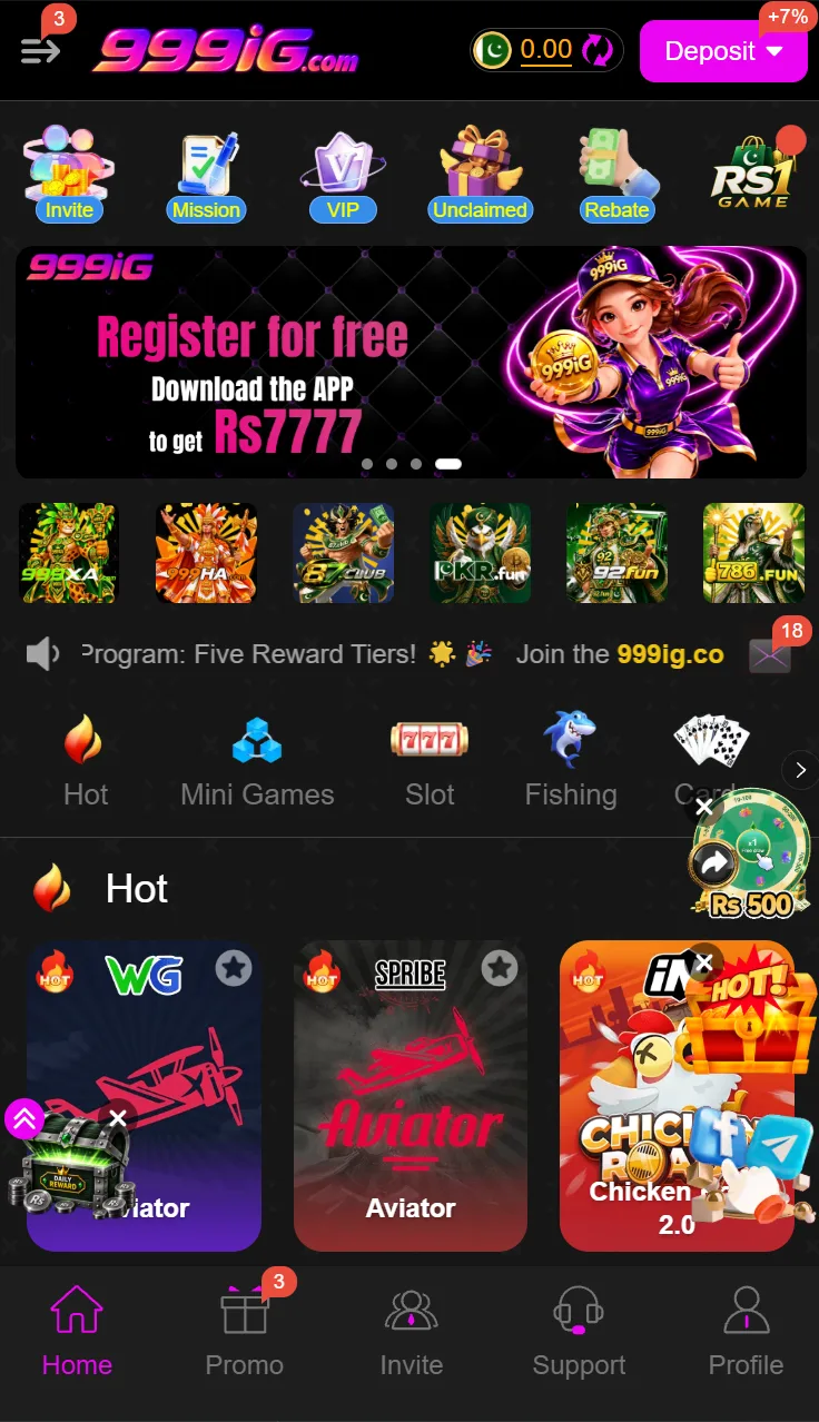 999iG game app screenshot