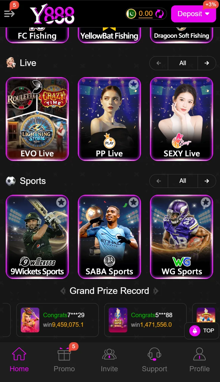 y888 games app screenshot