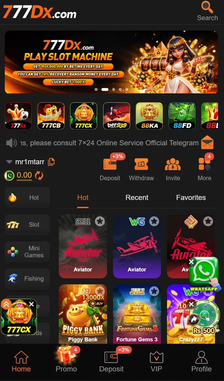 777DX GAME app screenshot