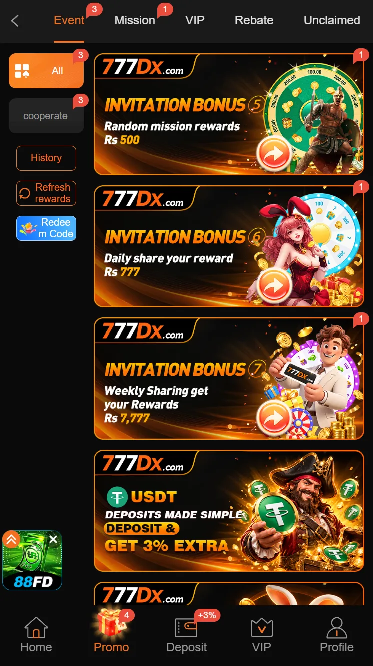 777DX GAME app screenshot