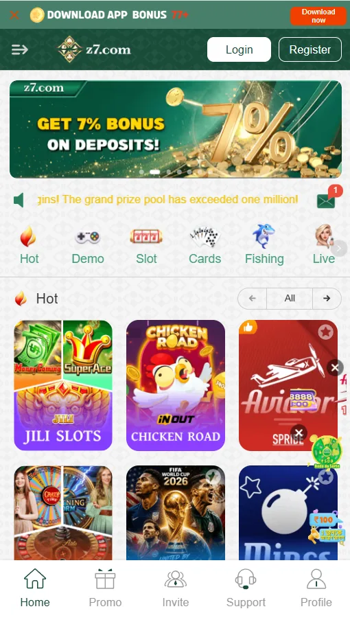 Z7 Game app screenshot